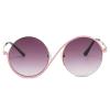 helena Retro Metal frame Round Sunglasses For Women Men Fashion Vintage Irregular punk Sun Glasses Trending UV400 Eyeglasses (C2) view 1