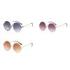 helena Retro Metal frame Round Sunglasses For Women Men Fashion Vintage Irregular punk Sun Glasses Trending UV400 Eyeglasses (C2) view 3