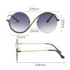 helena Retro Metal frame Round Sunglasses For Women Men Fashion Vintage Irregular punk Sun Glasses Trending UV400 Eyeglasses (C2) view 4