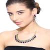 DENMOUS Gold-Toned & Blue Stone-Studded Jewellery Set-DMZ-530, zzzz-s, Brass view 4