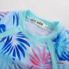 GRACE KARIN Girls Rash Guard Sets Long Sleeve Swimsuit 2Piece Bathing Surfing Suit Summer Beach Sun Protection Swimwear Blue Purple 5-6Y view 2