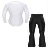 vastwit Men Modern Ballroom Dance Shirt Set Professional Latin Ballet Tango Rumba Leotard Bodysuit Dancewear White&Black Large view 2