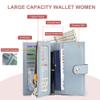 yiijay Womens Wallet RFID Blocking Vegan Leather Trifold Clutch Credit Card Holder Ladies Travel Wallet Purse with Pen Holder view 2