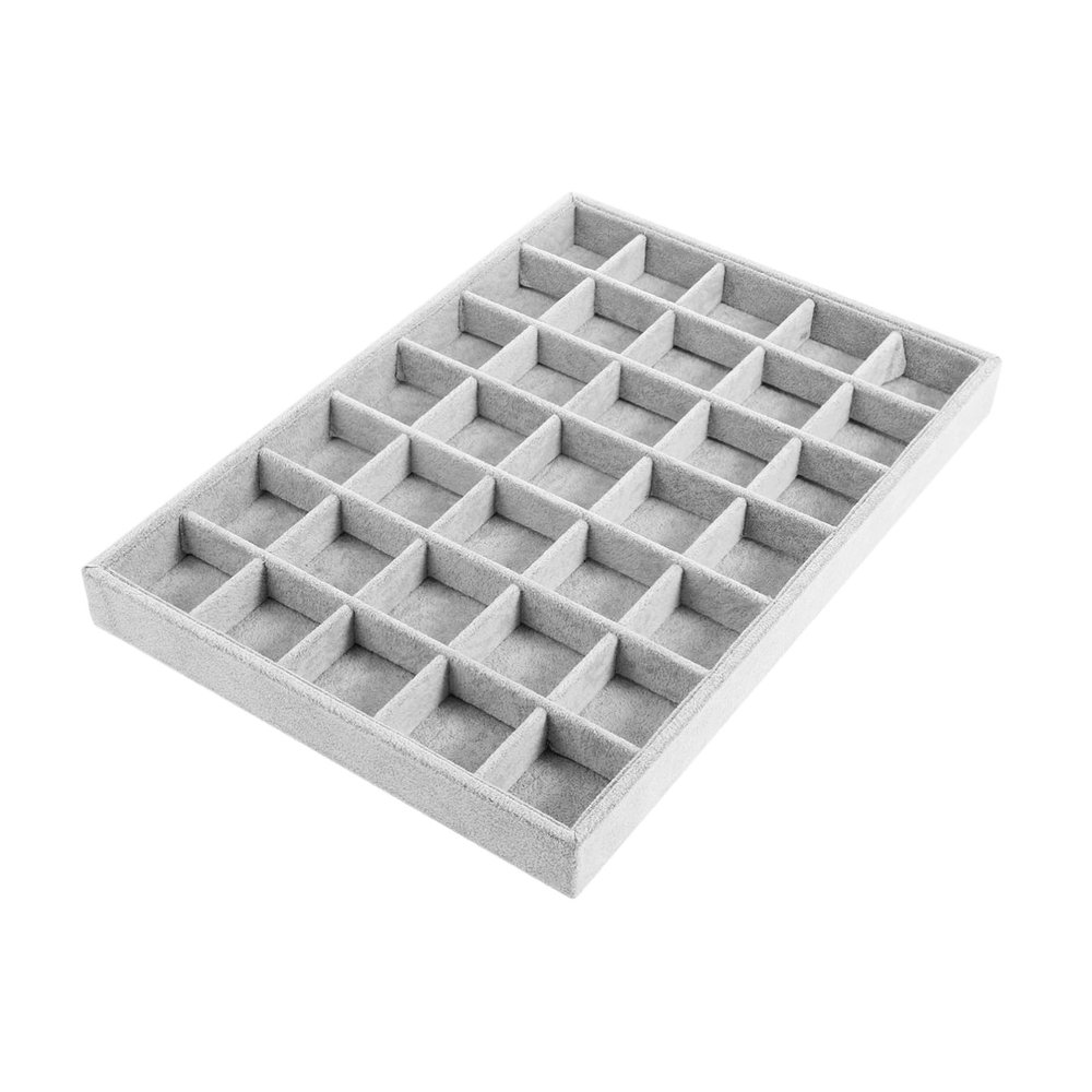 HOMOCONO Lint Organizer Stackable Jewelry Display Tray for Necklaces Earrings Bracelets and Compartment Delicate Jewelry Holder for Home and Shop Storage