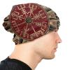 3D Printing Norse Mythology Viking Bear Beanie, Warm Stretch Hat for Men Women Hats, Gifts for Dad Hat Warm Winter(Compass A) view 2