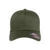 Flexfit 2-Pack Wooly Combed Premium 6-Panel Structured Baseball Cap | Stretch Fitted | Bulk Pack Available(Olive,S/M) view 3