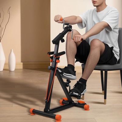 sxvbdway Hand Arm Leg Knee Peddler,Upper Lower Limb Rehabilitation Machine, Portable Foot Cycle Arm & Leg Peddler Machine with Handle, Pull Rope, Swing Pedal, Foot Massage Function Black