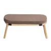 Bamboo Meditation Bench, Foldable & Ergonomic Meditation Stool, Portable Prayer Bench with Cushion, Comfortable Kneeling Chair for Kneeling or Sitting, Coffee view 3
