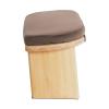 Bamboo Meditation Bench, Foldable & Ergonomic Meditation Stool, Portable Prayer Bench with Cushion, Comfortable Kneeling Chair for Kneeling or Sitting, Coffee view 4