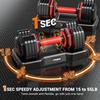 Adjustable Dumbbell Set 25LB/55LB Free Weights Dumbbells, 5 In 1 Weight Set, Suitable for Home and Gym (25, Pounds) view 2