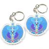 FunGiftCorner Life Force Amulet with 7 Chakra Feng Shui Keychains, Symbol of Safety and Health, Feng Shui Gift, Lightweight Acrylic, Made In USA, (2 Pack) view 1