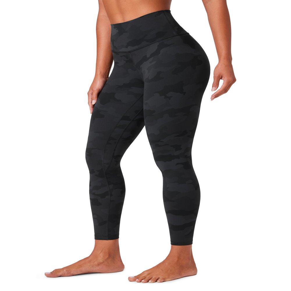 CRZ YOGA Butterlift Workout Leggings 25" - High Waisted Pilates Gym Athletic Womens Yoga Pants Buttery Soft Dark Grey Camouflage 2 Small