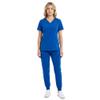 M&M SCRUBS Womens Jogger Scrub Set 4-Way Stretch V-Neck Nurse Scrubs Top & Pants (True Royal Blue, XX-Large-Petite) view 1