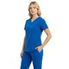 M&M SCRUBS Womens Jogger Scrub Set 4-Way Stretch V-Neck Nurse Scrubs Top & Pants (True Royal Blue, XX-Large-Petite) view 2