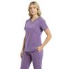M&M SCRUBS Womens Jogger Scrub Set 4-Way Stretch V-Neck Nurse Scrubs Top & Pants (Lavender, X-Large-Petite) view 2