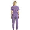 M&M SCRUBS Womens Jogger Scrub Set 4-Way Stretch V-Neck Nurse Scrubs Top & Pants (Lavender, X-Large-Petite) view 4