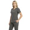 M&M SCRUBS Womens Jogger Scrub Set 4-Way Stretch V-Neck Nurse Scrubs Top & Pants (Heather Grey, X-Large-Petite) view 2