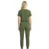M&M SCRUBS Womens Jogger Scrub Set 4-Way Stretch V-Neck Nurse Scrubs Top & Pants (Olive, Medium-Petite) view 4
