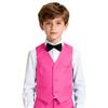 Lycody Boys Pink Vest for Kids Formal Tuxedo Vests Toddler Uniform Vest Outfit Sleeveless Jacket Size 3 view 1
