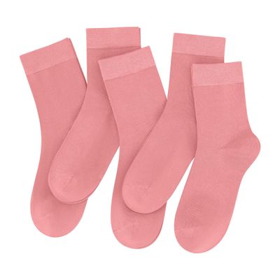 SERISIMPLE Women Thin Viscose Bamboo Socks Crew Lightweight Above Ankle Casual Dress Sock For Ladies Bootie Trouser 5 Pairs (Medium, Flamingo Pink)