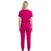 M&M SCRUBS Womens Jogger Scrub Set 4-Way Stretch V-Neck Nurse Scrubs Top & Pants (Hot Pink, X-Small-Petite) view 4