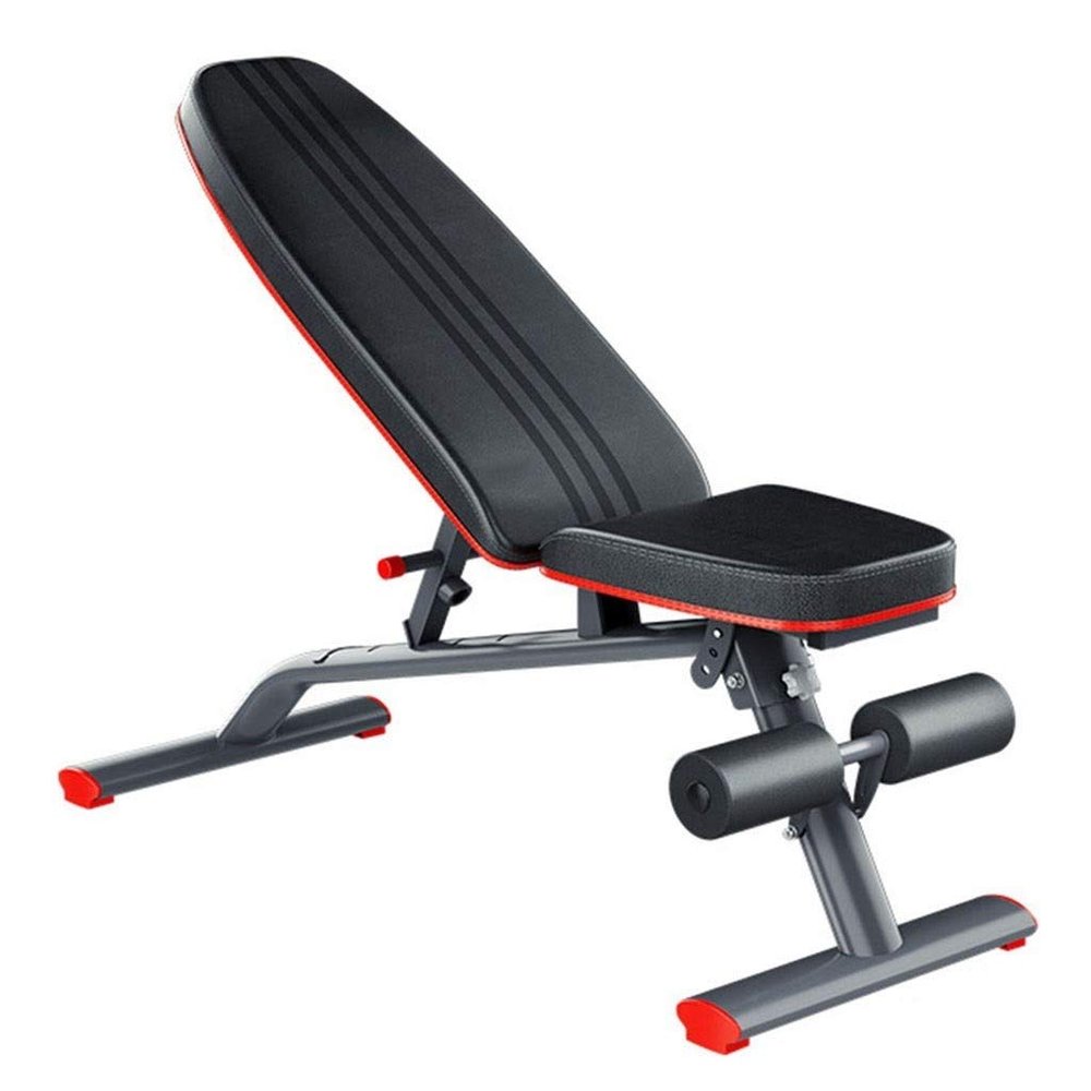 GenSDH Adjustable Weight Bench,Bench Press Bench,Adjustable Folding Dumbbell Stool Sit-Ups Home Fitness Equipment Gym Multifunctional Fitness Chair,Black,110 40 110Cm