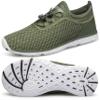 DOUSSPRT Men's Water Shoes Quick Drying Sports Aqua Shoes DarkGreen Size 9