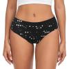 HJKTVDRQ Black Round Dot Print Essential Women'S Briefs,Cotton Blend Underwear For Women In Convenient Multipack view 1