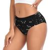 HJKTVDRQ Black Round Dot Print Essential Women'S Briefs,Cotton Blend Underwear For Women In Convenient Multipack view 3