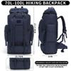 W WINTMING Hiking Backpack for Men 70L/100L Camping Backpack Military Rucksack Molle 3 Days Assault Pack for Climbing view 2