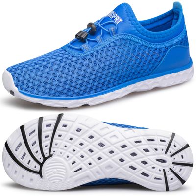 DOUSSPRT Men's Water Shoes Quick Drying Sports Aqua Shoes RoyalBlue Size 11