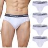 wirarpa Men's Underwear Modal No Fly Briefs Silky Comfortable Underpants 4 Pack, White, Medium view 1