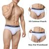 wirarpa Men's Underwear Modal No Fly Briefs Silky Comfortable Underpants 4 Pack, White, Medium view 3