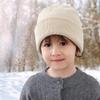 corfhy 3Pcs Kid's Winter Beanies Knitted Warm Cold Weather Beanie Hats Boys Girls Caps Warm Cozy Knitted Winter Hats view 4