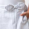 Hope & Henry Girls Girls' Linen Pull-On Pleated Bow Skort, 3, White Court Pinstripe view 4