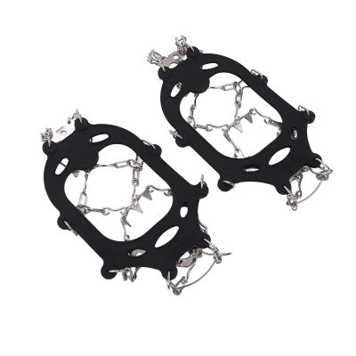 Crampons Ice Cleats Traction Snow Grips, 1 Pair 19 Steel Teeth Ice Gripper Traction Cleats Crampons Non Slip Snow Spike Shoes Cover, Ice Snow Grips Over Shoe (XL)