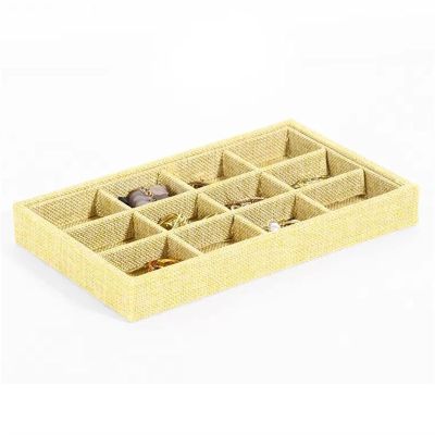 FURUIM2024M Jewelry Rack Jewelry Organizer Tray Stackable Jewelry Tray Organizer, 12 Grids High-Capacity Jewelry Storage Display Tray Earring Organizer for Necklace Ring Jewelry Hanger