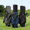 Golf Bag, Portable Golf Stand Bag for Men & Women, Retractable Golf Club Cart Bag with Wheels, Easy to Carry(Black) view 3