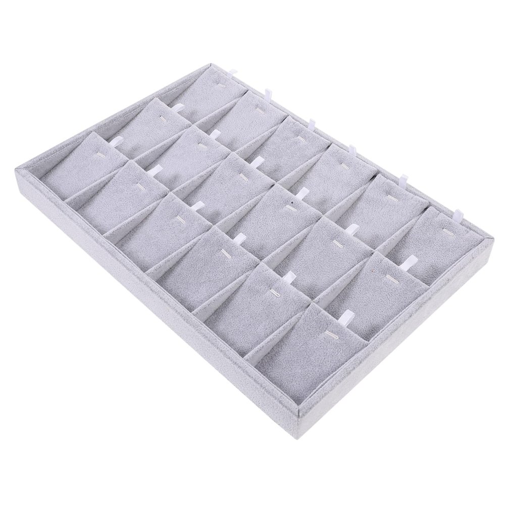 GAROZATION 1pc Multi-function Jewelry Storage Tray Compartments for Necklaces and Earrings Soft Organizer for Home Display and Elegant Jewelry Storage