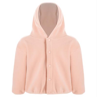 Freebily Girls Boys and Toddlers Button Up Polar Fleece Jacket Sherpa Hooded Outerwear Fall Winter Coat for Kids Pink 7-8 Years