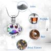 AIWENXI Pet Cremation Memorial Mini Urns Necklaces for Men Women Dog Paws Print Hollow Ash Pendant Stainless Steel Cremation Jewelry Keepsakes Necklaces view 3