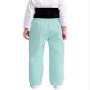 YONGHS Kids Girls Windproof Skiing Pants Lightweight Elastic Waist Trousers with Pockets Snowboarding Hiking Pants Light Green 14 Years view 2