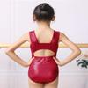 BAOHULU Gymnastics Leotards for Girls Shiny Jewels Kids Athletic Apperal Dance Outfit B199_WineRed_16A view 3