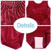 BAOHULU Gymnastics Leotards for Girls Shiny Jewels Kids Athletic Apperal Dance Outfit B199_WineRed_16A view 4