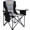 Colegence Oversized Folding Camping Chairs - 450 LBS Support Heavy Duty Camp Chair with Padded Cushion, Portable Outside Chairs with Carry BagCooler, Cup Holder for Outdoor, Lawn, Sports - Black view 1