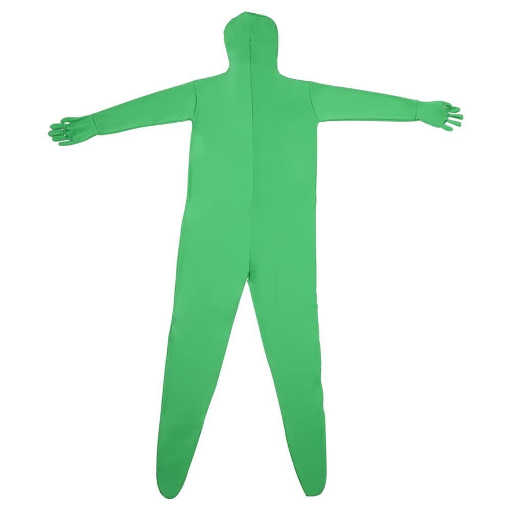 Dioche Green Spandex Bodysuit, Full Body Photography Chromakey Green Suit Unisex Adult Green Bodysuit for Photo Video (170cm)