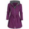 Lolvmvchi Deals 2024 Womens Jackets Plus Size Womens Plus Jackets Women Fashion Coats Zipper Winter Solid Long Sleeve Coat Fly Hooded Plus Thick Cotton Coats (Purple, Xxxxl) Coats With Hood Wa view 2