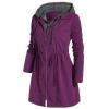 Lolvmvchi Deals 2024 Womens Jackets Plus Size Womens Plus Jackets Women Fashion Coats Zipper Winter Solid Long Sleeve Coat Fly Hooded Plus Thick Cotton Coats (Purple, Xxxxl) Coats With Hood Wa view 4