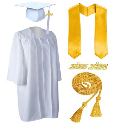 MyGradDay Unisex Matte Graduation Cap and Gown 2025 & 2026 Set with Tassel Honor Cord Graduation Stoles