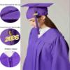 MyGradDay Unisex Matte Graduation Cap and Gown 2025 & 2026 Set with Tassel Honor Cord Graduation Stoles view 3